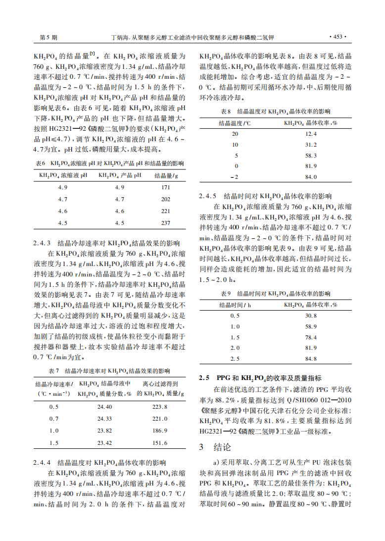 從聚醚多元醇工業(yè)濾渣中回收聚醚多元醇和磷酸二氫鉀_03.png