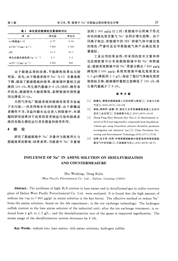 胺液中Na+對(duì)脫硫過(guò)程的影響及對(duì)策_(dá)02.png