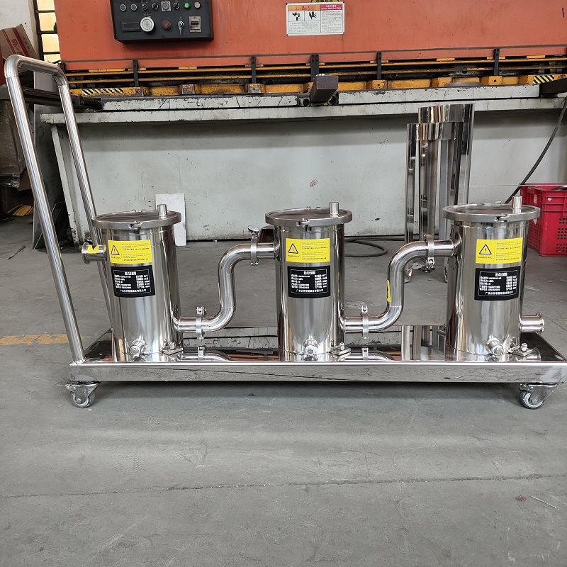 PL159-衛(wèi)生拋光快開籃式過濾器-小車串聯(lián)定制